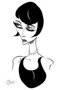 ルイーズブルックス-アメリカの映画女優の似顔絵（1906-85） 作： Neale Osborne